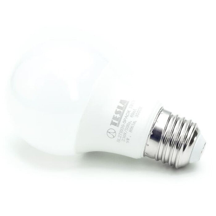 LED žiarovka Tesla, E27, 8W, 3000K, teplá biela, 5ks v balenie