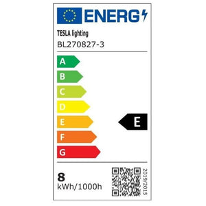 LED žiarovka Tesla, Filament bulb, E27, 8W, 2700K, teplá biela