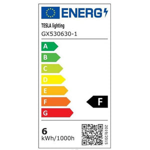 LED žiarovka Tesla , GX53, 6W, 3000K teplá biela