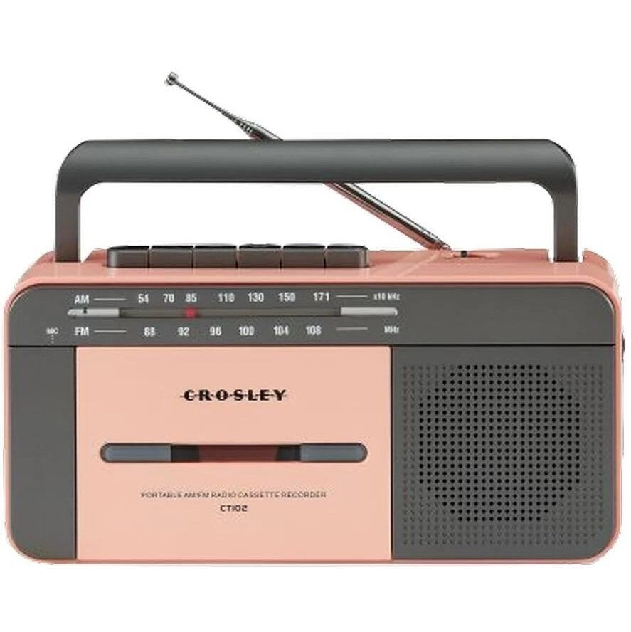 Rádio Crosley Cassette Player, růžovo šedý