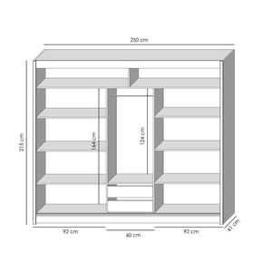 Multi - Skriňa 250x215x61 (biela)