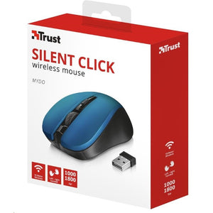 Myš Trust Mydo Silent Click Wireless Mouse, modrá (21870)