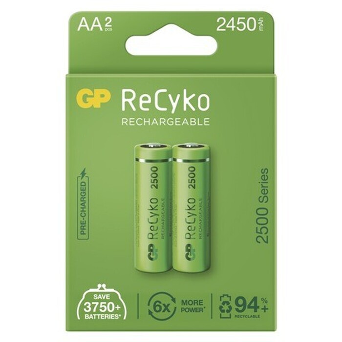 Nabíjacie batérie GP B2125 ReCyko, 2500mAh, AA, 2ks