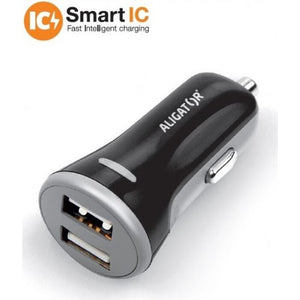 Nabíjačka do auta Aligator 3.4A, 2xUSB, smart IC, čierna