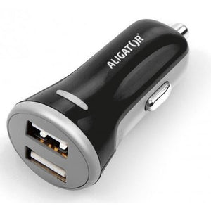 Nabíjačka do auta Aligator 3.4A, 2xUSB, smart IC, čierna