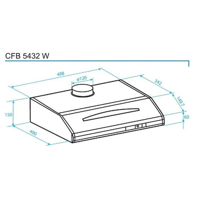 Odsávač pár Beko CFB6432W POUŽITÉ, NEOPOTREBOVANÝ TOVAR