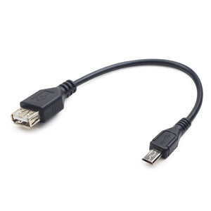 Redukcia Gembird Micro USB na USB s OTG, 15cm, čierna