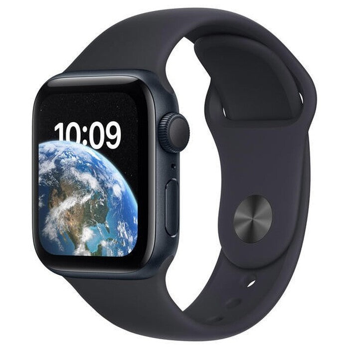 Apple Watch SE (2022), 40mm, čierna, športový remienok, čierna PO