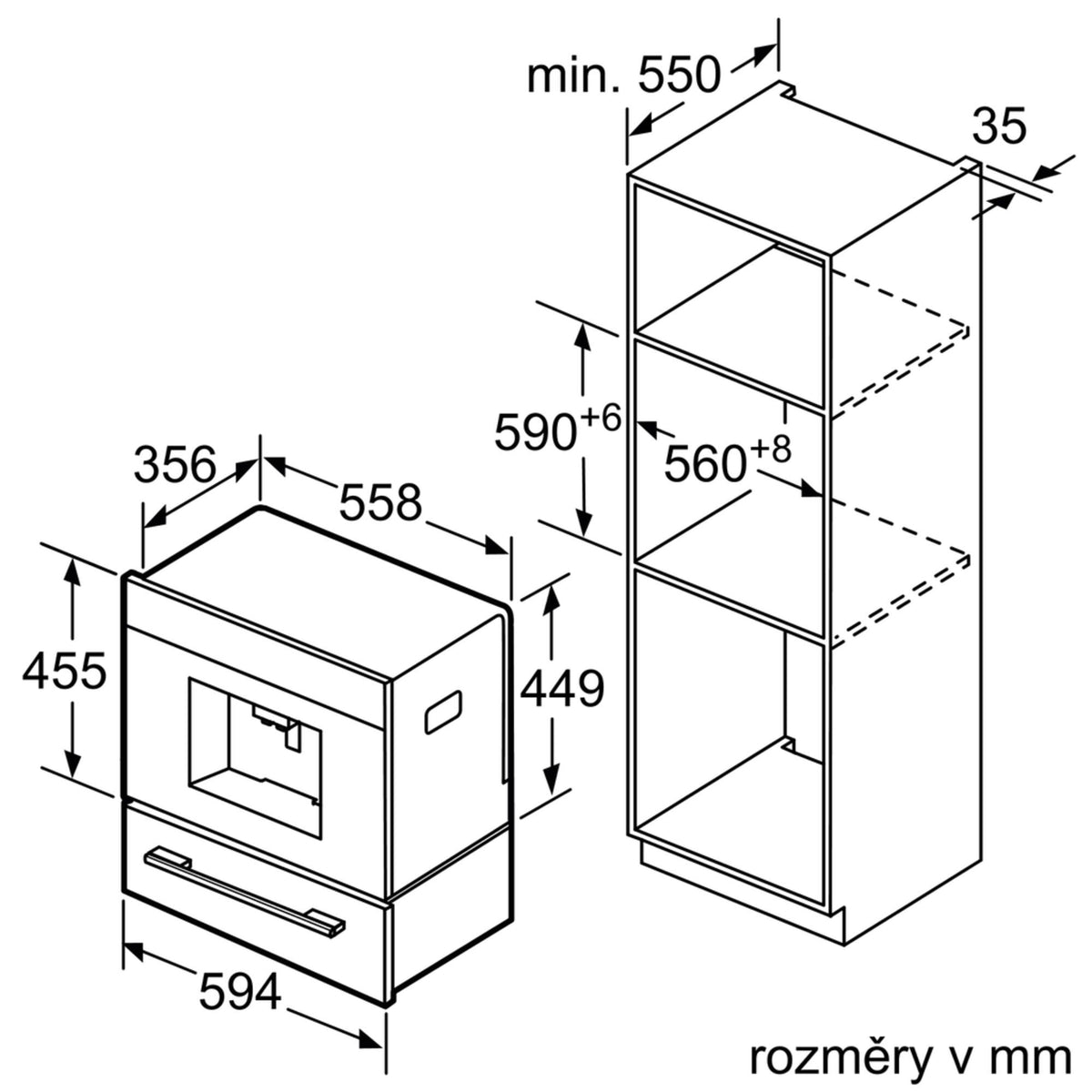 Plně automatický vstavaný kávovar Bosch CTL636ES6, 19 barů