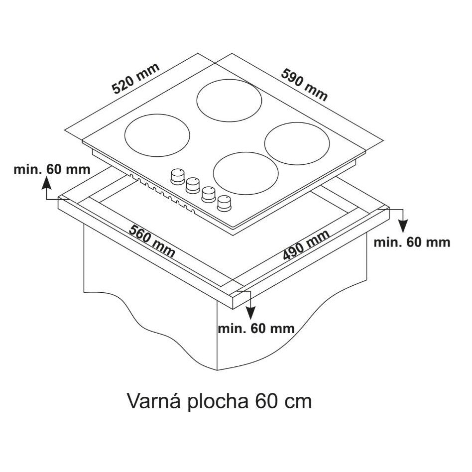 Plynová varná doska Kluge KPG6000B