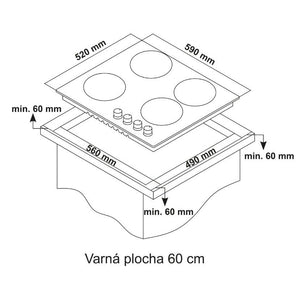 Plynová varná doska Kluge KPG6010BG