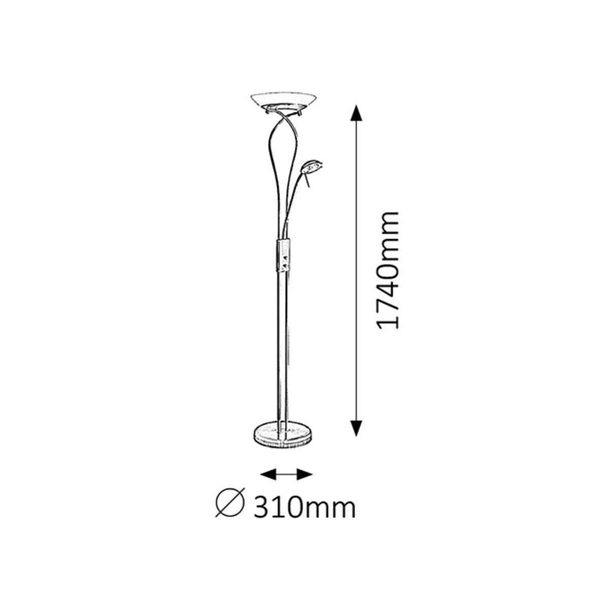 Podlahová lampa Rabalux 4078 Gamma VADA VZHĽADU, ODRENINY