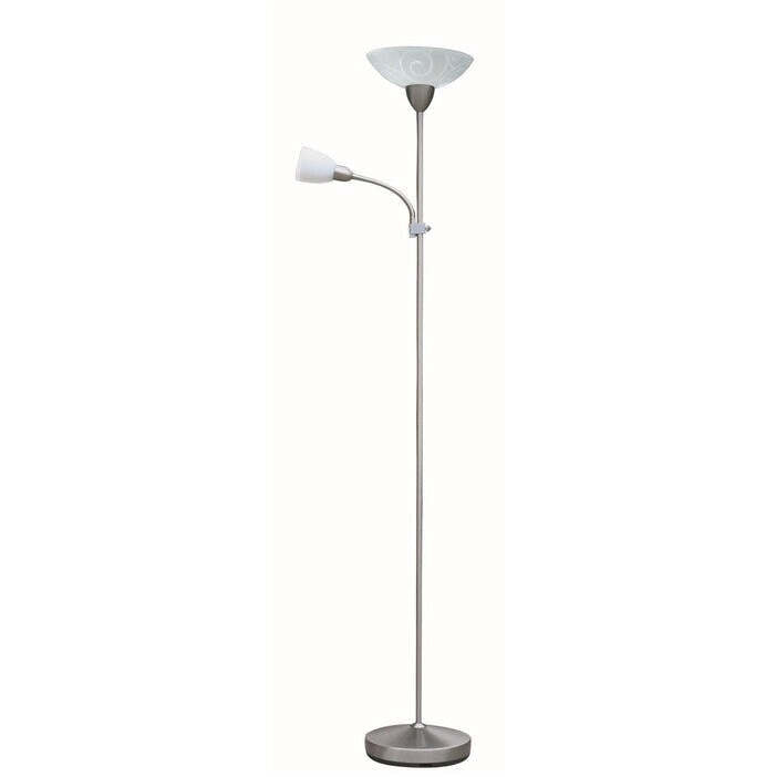 Podlahová lampa s čítacím ramenom,E27 1X MAX 100W+E14 1X MAX 40W