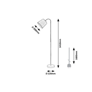 Podlahová moderná lampa E27 1X MAX 25W, čierna