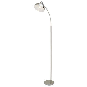 Podlahová rustikálna kovová lampa, E27 1X MAX 40W, strieborná