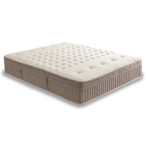 Posteľ Boxspring Amine 160x200, béžová, vr. matraca a topera