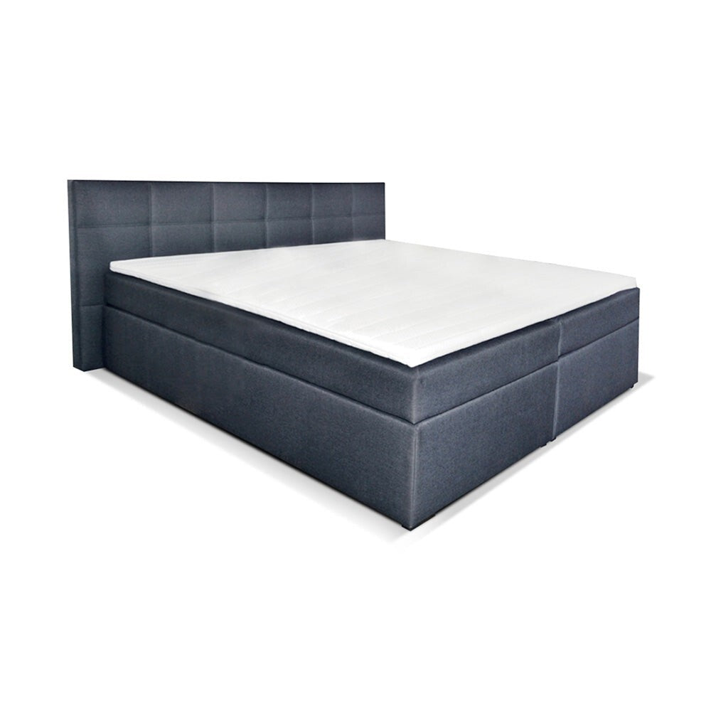 Posteľ Boxspring Bea 200x200,sivá,vr.matraca,topperu - II. akosť