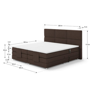 Posteľ Boxspring Rolf 180x200 s el. polohovaním -ROZBALENÉ