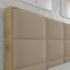 Posteľ Boxspring Wilmer 160x200,béžová,dub,vr.matraca a topperu