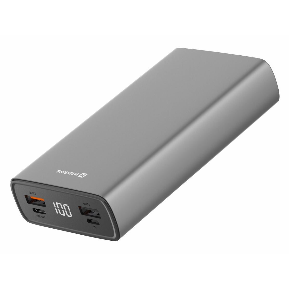 Powerbanka Swissten 20000mAh, PD+QC, 20W, sivá +kábel Typ C/C