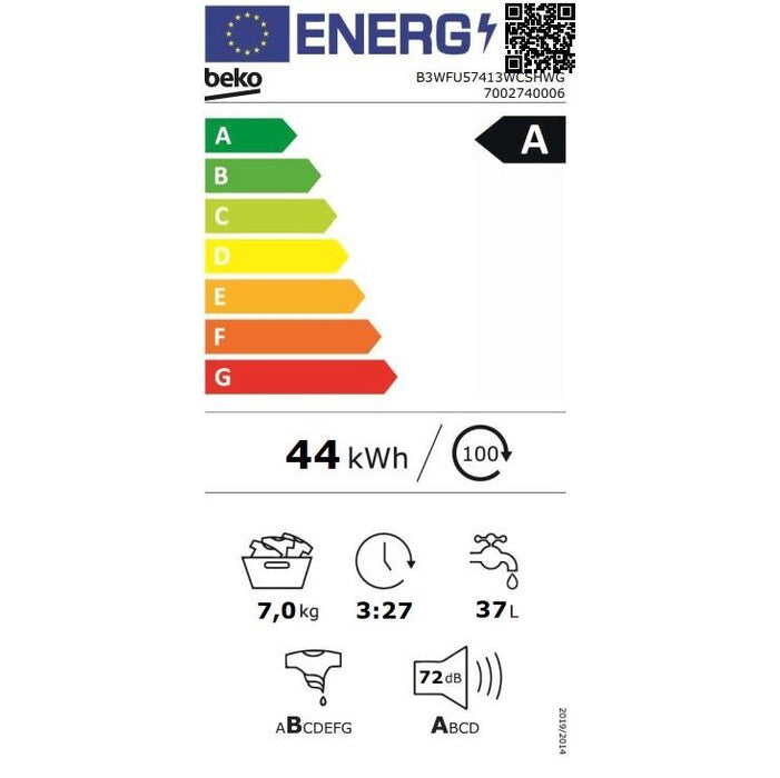 Práčka s predným plnením Beko B3WFU57413WCSHWG