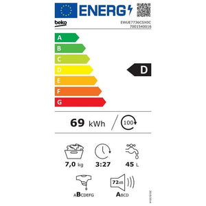 Práčka s predným plnením Beko EWUE7736CSX0C