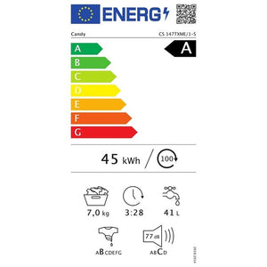 Práčka s predným plnením Candy CS 147TXME/1-S, A, 7 kg