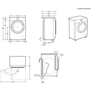 Práčka s predným plnením Electrolux EW6SN226SI, 6 kg