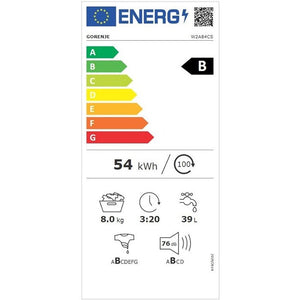 Práčka s predným plnením Gorenje W2A84CS VADA VZHĽADU, ODRENINY