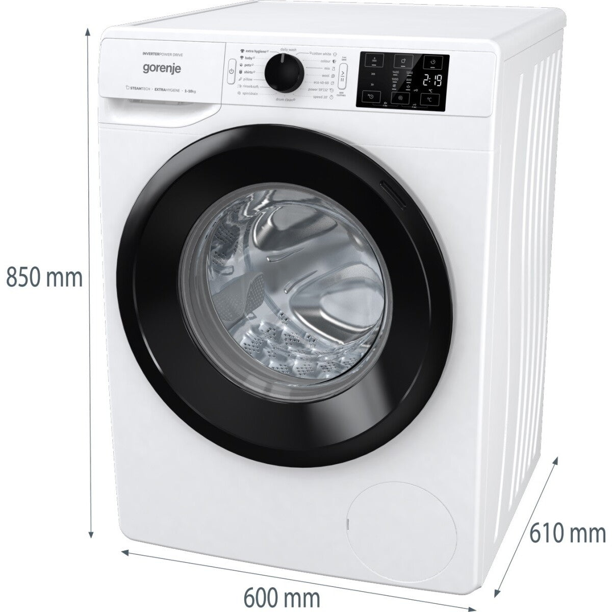 Práčka s predným plnením Gorenje WNEI14AS, A, 10 kg