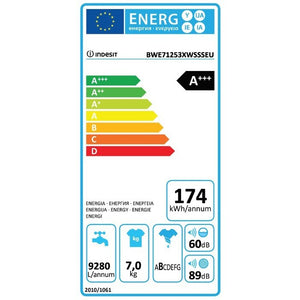 Práčka s predným plnením Indesit BWE 71253X WSSS EU, A+++, 7kg