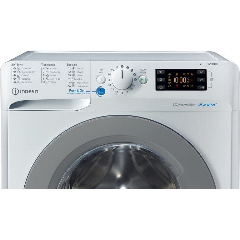 Práčka s predným plnením INDESIT BWE 71283X WS EE N, 7 kg