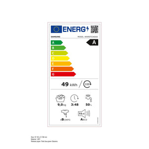 Práčka s predným plnením Samsung WW90T534DAX/S7, A, 9kg POŠKODENÝ