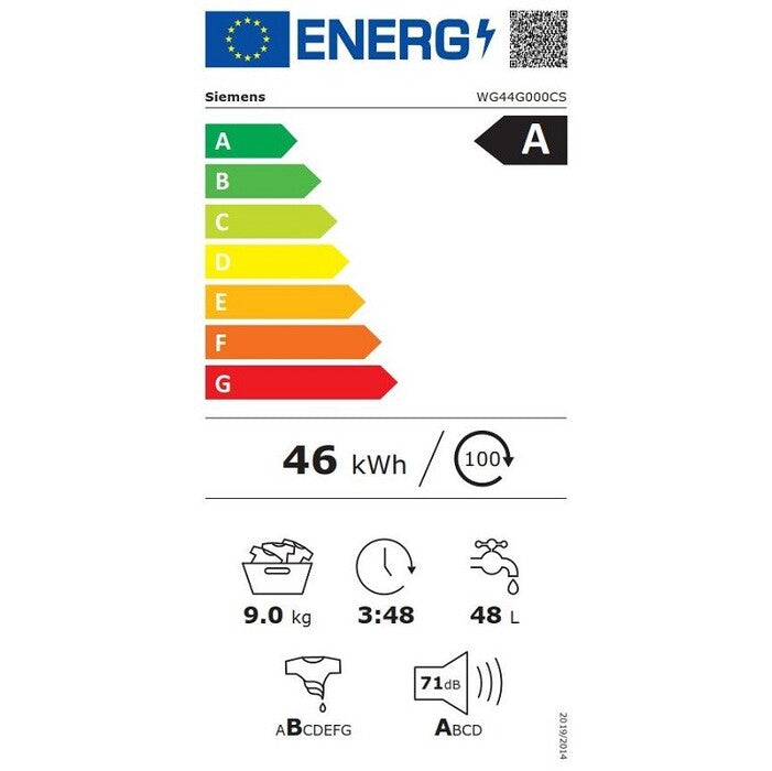 Práčka s predným plnením Siemens WG44G000CS, A, 9kg