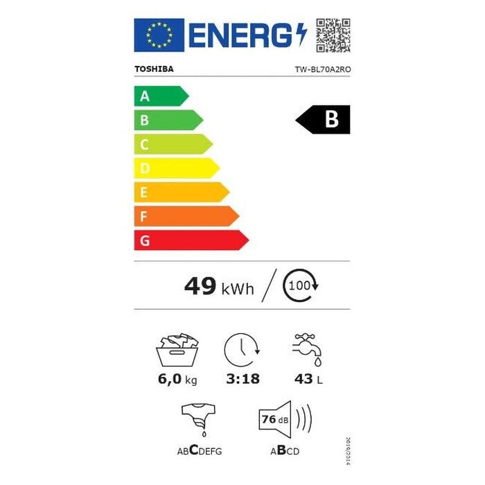 Práčka s předným plnením Toshiba TW-BL70A2CZ(SS)