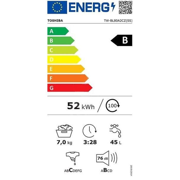 Práčka s předným plnením Toshiba TW-BL80A2CZ(SS) POUŽITÉ, NEOPOTR