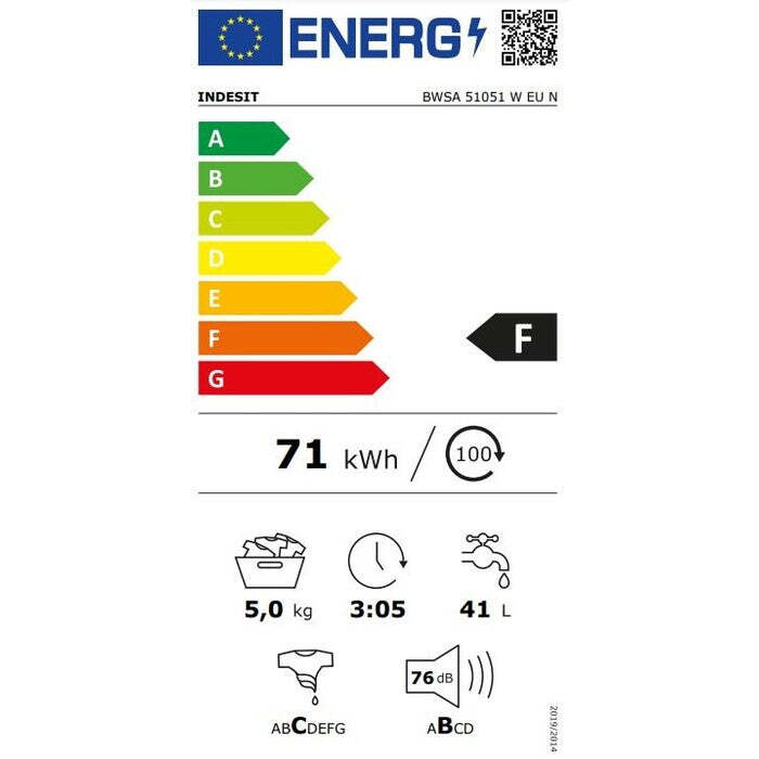 Práčka s predným plneným Indesit BWSA 51051 W EU N, 5 kg VADA VZHĽADU, ODRENINY