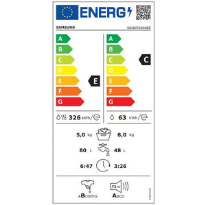 Práčka so sušičkou Samsung WD80TA046BE/LE, 8/5kg