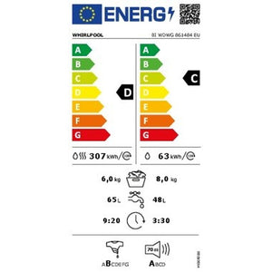 Práčka so sušičkou Whirlpool BI WDWG 861484 EU, 8/6 kg