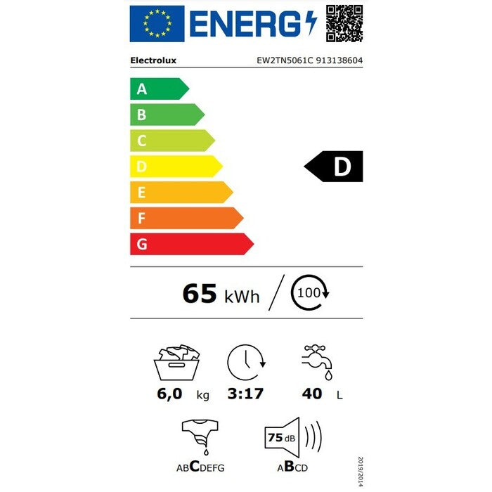 Práčka vrchom plnená Electrolux EW2TN5061C, 6kg