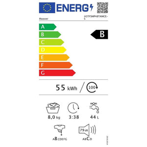 Práčka vrchom plnená Hoover H3TFSMP48TAMCE-S, B, 8 kg