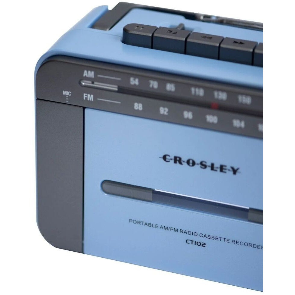 Rádio Crosley Cassette Player, modro šedý