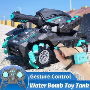 RC tank na diaľkové ovládanie water bomb QST2303, zelený