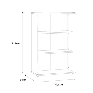 Regál Briz (72,6x111x34 cm, biela)
