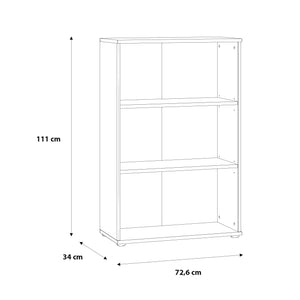 Regál Briz (72,6x111x34 cm, dub)