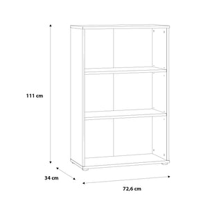 Regál Briz (72,6x111x34 cm, dub sonoma)