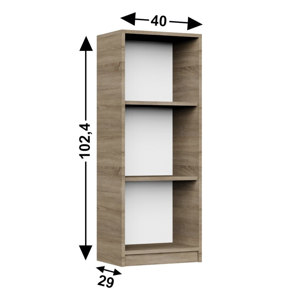 Regál Veroli (40x102x29 cm, dub sonoma)