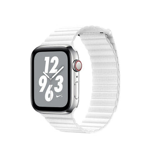 Kožený remienok na Apple watch 42/44 mm, Loop, biely