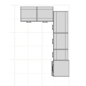 Rohová kuchyňa Brick ľavý roh 240x160 cm (čierna/dub craft) - ROZBALENÉ