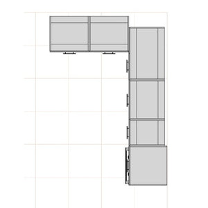 Rohová kuchyňa Brick ľavý roh 300x182 cm  - II. akosť